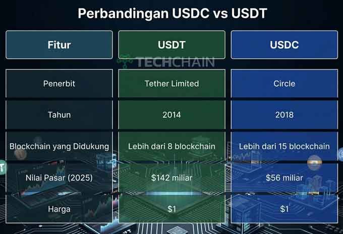 Perbandingan USDT dan USDC