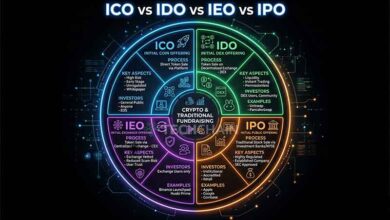 perbandingan ICO, IDO, IEO, IPO dalam proyek investasi baru